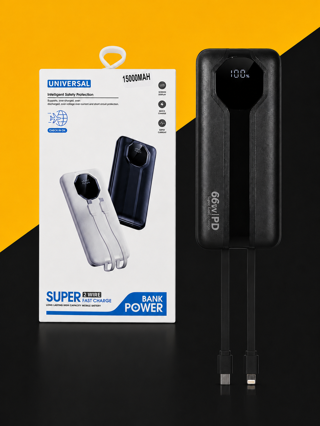 Fast-Charging Power Bank 15,000mAh