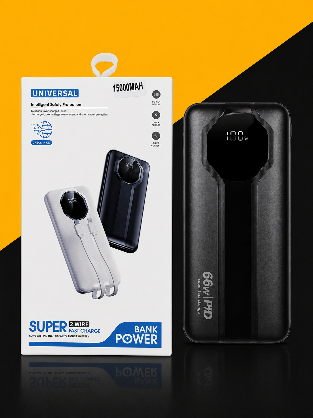 Fast-Charging Power Bank 15,000mAh